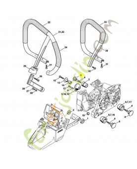 Bouchon Stihl Réf 1122-791-7301 pour MS 650