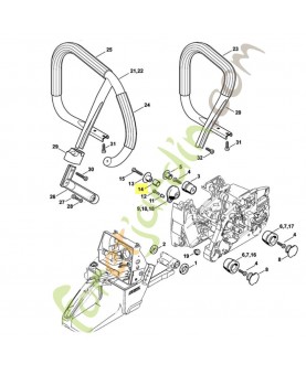 Tuyau 12x2x11 1128-792-8500. Pièce de rechange Sithl / Vicking