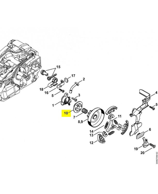 Vis sans fin 1146-640-7102. Pièce détachée Stihl / Vicking