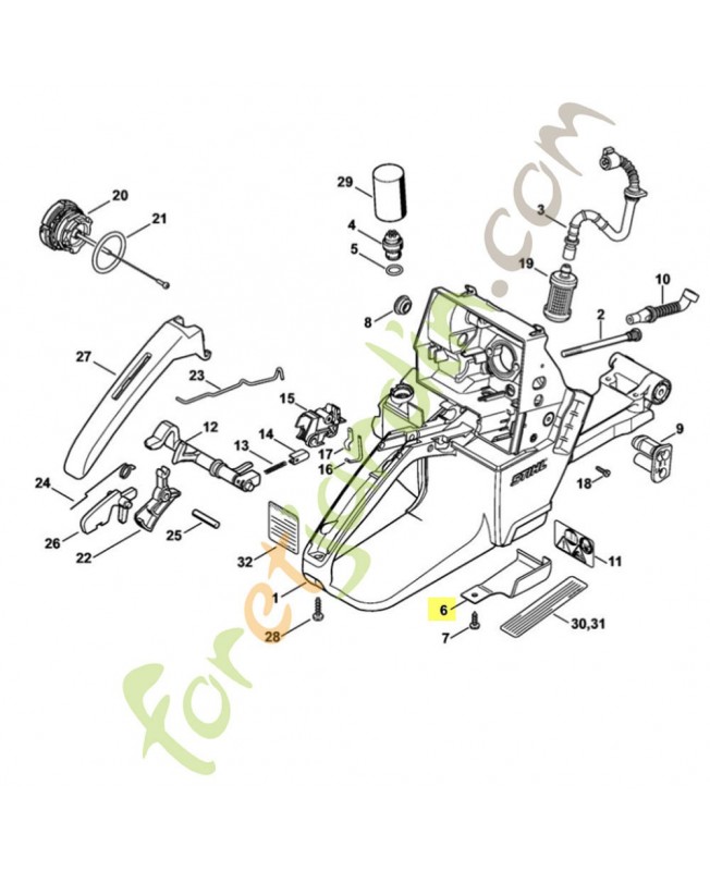 Pièce de protection 1128-656-1500 stihl.