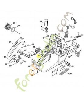 Ressort de connection Stihl Réf 1128-442-1600