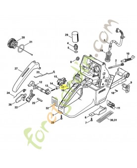Ressort de connection Stihl Réf 1128-442-1601