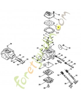 Membrane de réglage stihl réf: 4116-121-4700