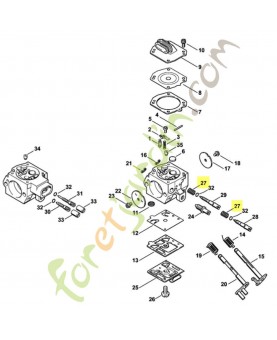 Ressort Stihl ref. 1128-122-3003