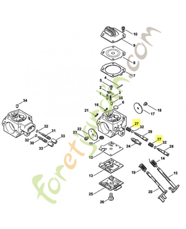 Ressort Stihl ref. 1128-122-3003