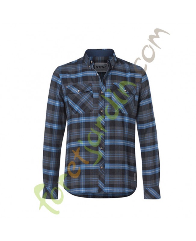 Chemise timbersports bleu stihl
