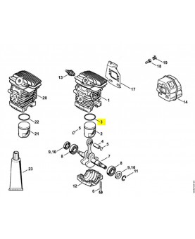 Repère 3 Segment stihl réf : 1130-034-3002