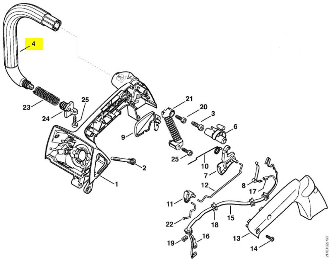 Démontage Carburateur Tronçonneuse Stihl Ms 192 T Poignee tubulaire ms 192t - Pièce détachée Stihl / Vicking