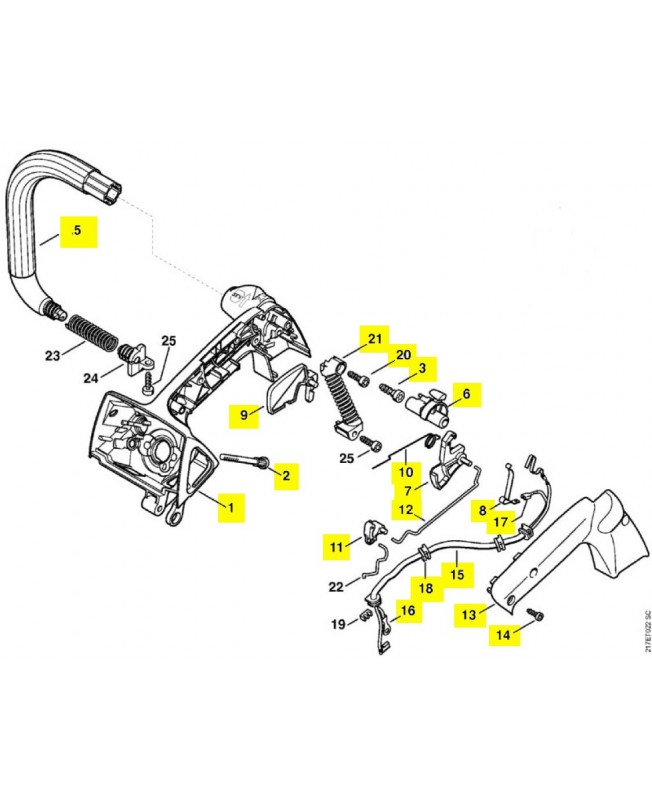 Repères 1 à3-5 à 18-20 et 21 Carter