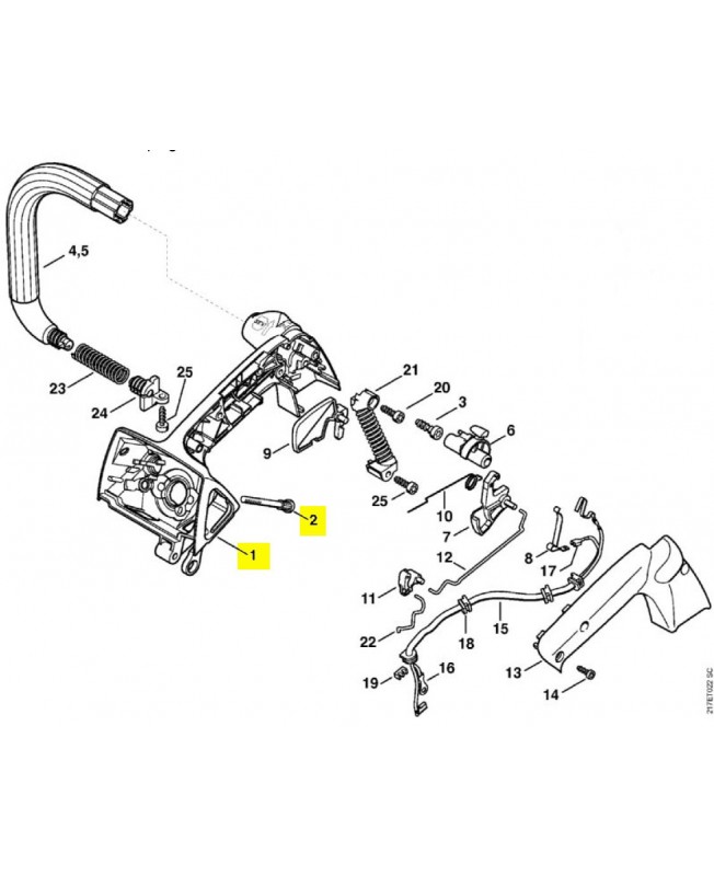 Carter de poignée 1137-790-1000. Pièce détachée Stihl