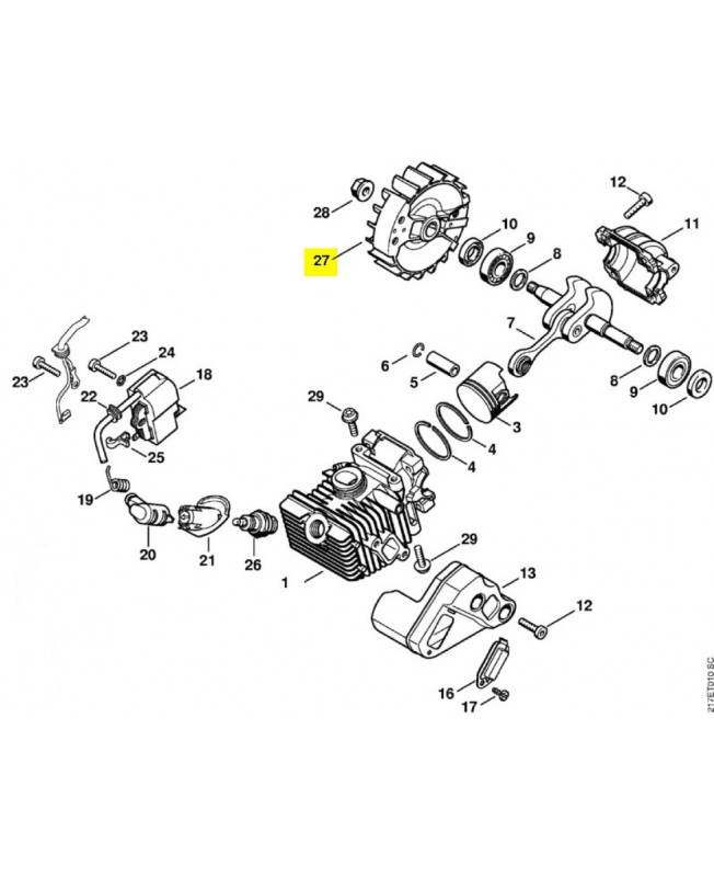 Repère 27 Volant référence 1137-400-1200