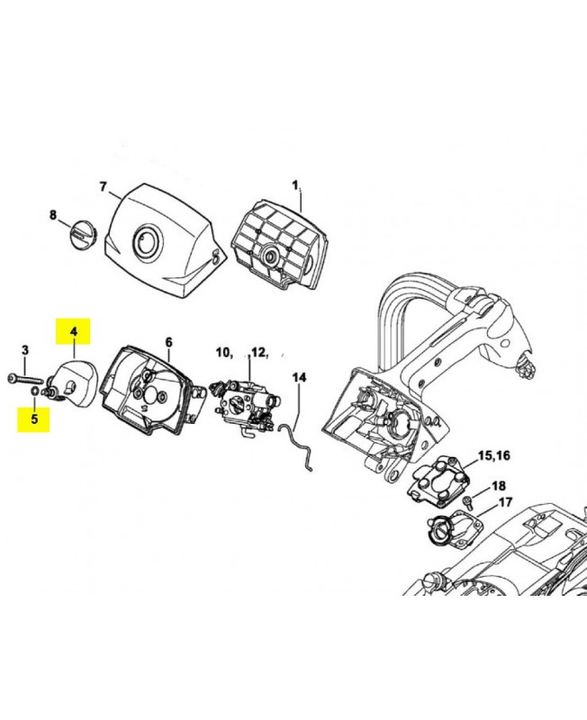 Chicane 1145-120-4100. Pièce détachée Stihl / Vicking