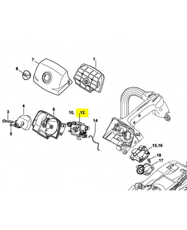 Repère 12 Carburateur