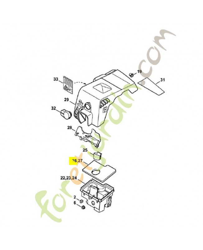 Filtre a air 1130-124-0800. Pièce détachée Stihl