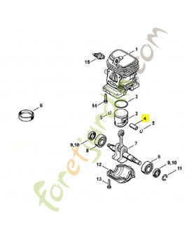 Axe du piston 10x6,5x23 1139-034-1500