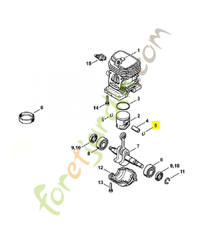 Circlips  9463-650-1000. Pièce de rechange Sithl / Vicking