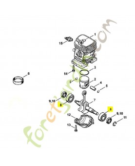 Roulement a bille 6002 9503-003-0312