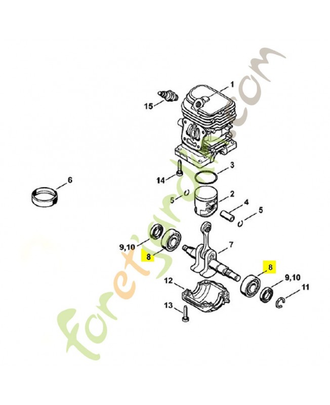 Roulement a bille 6002 9503-003-0312