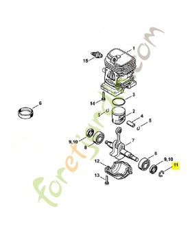 Circlips m15 9468-621-1520. Pièce détachée Stihl / Vicking