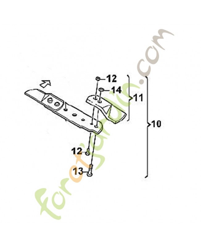 Lame complete 121cm pour mf