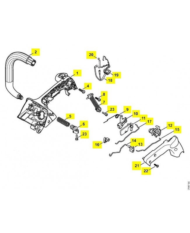 Carter de poignee complet 1145-790-1016.