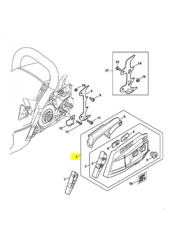 Couvercle de pignon. Pièce détachée Stihl / Vicking reference 11426401706