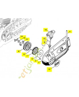 Couvercle lanceur cplet ts 800. Pièce de rechange Sithl / Vicking reference 4224-190-0305