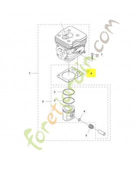 Joint cylindre. Pièce de rechange Husqvarna référence 587153401