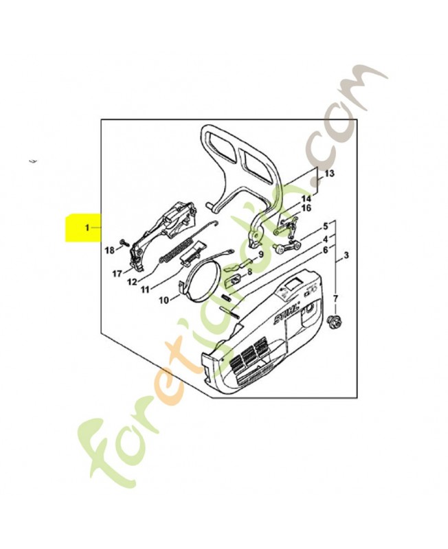 Couvercle frein de chaine complet reference 1145-640-1700 Couvercle frein de chaine complet reference 1145-640-1700