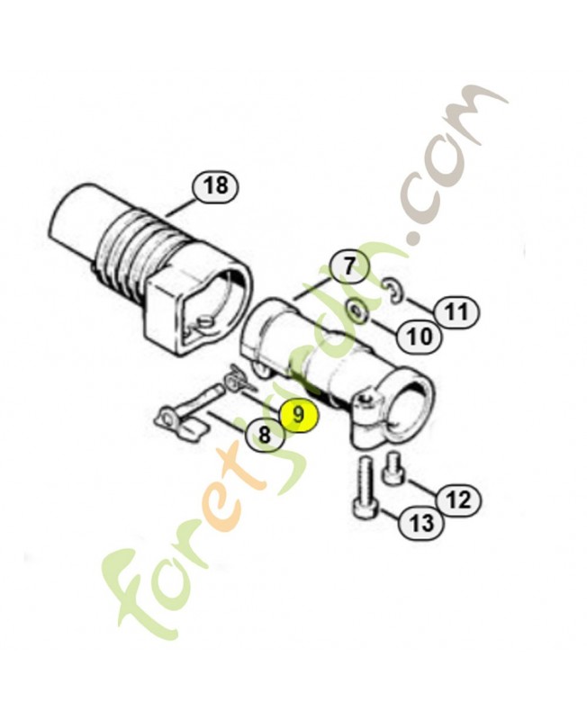Ressort coude 4132-162-7800 stihl. Pièce de rechange Sithl