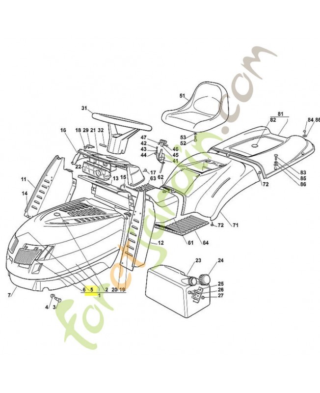 Verre de projecteur droite 6151-405-3205 adaptable