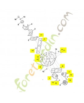 Disque porte couteau complet. Pièce de rechange Vicking référence 6011-700-5100
