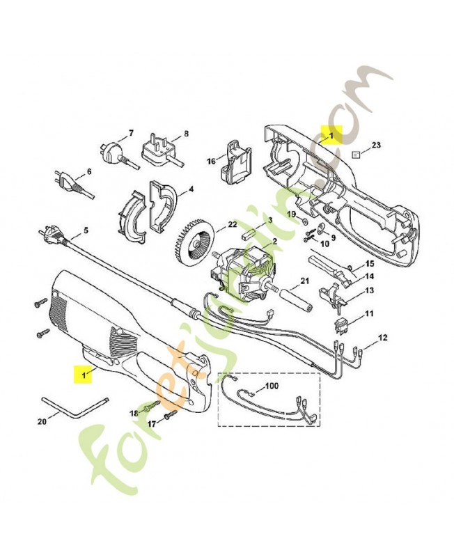 Carter moteur te 700. Pièce de rechange Sithl / Vicking référence 6440-790-1410