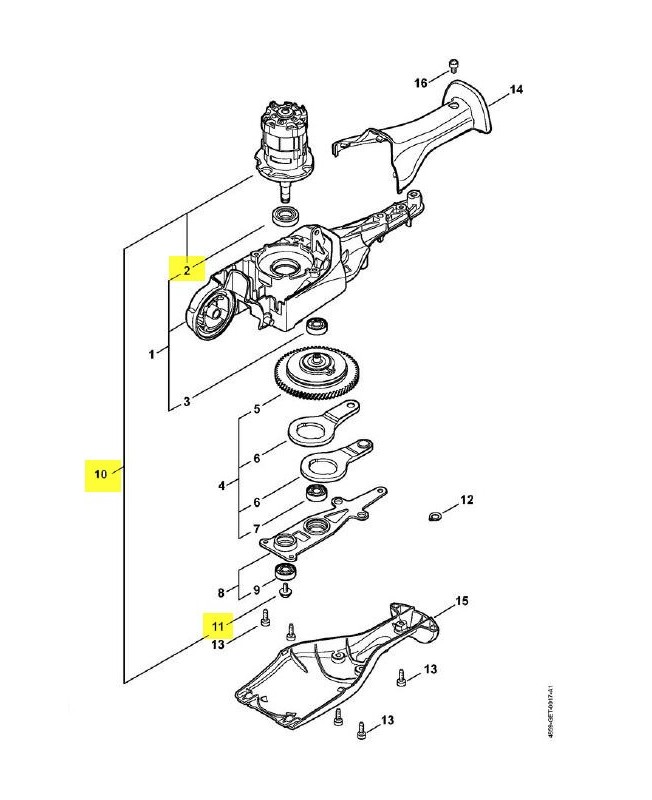 Moteur electrique stihl ref. 4859-600-0202 remplace référence 4859-600-0200