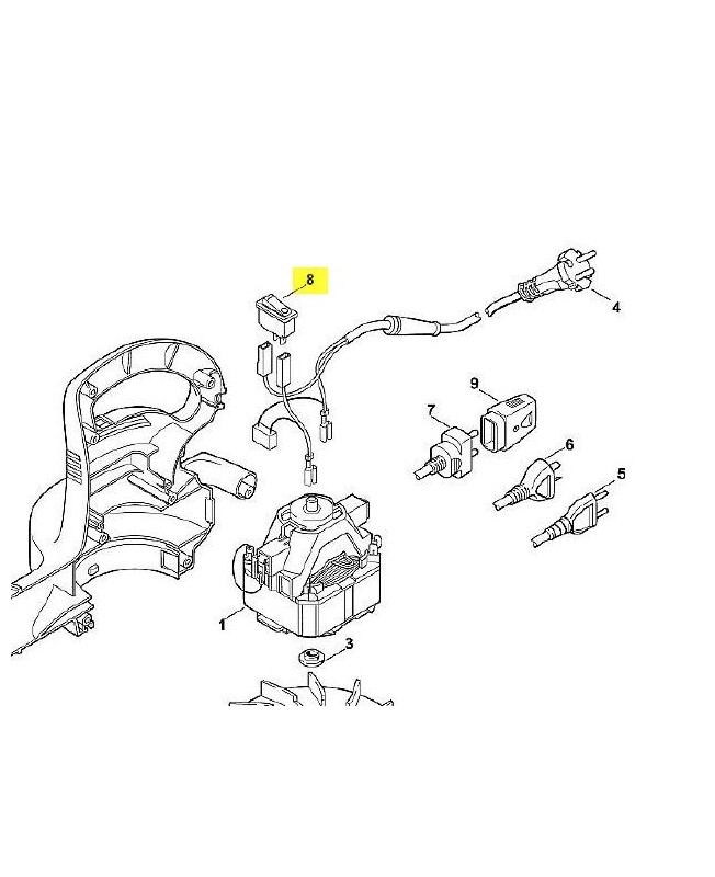 Interrupteur marche arret. Pièce de rechange Sithl / Vicking référence 4807-430-0500 Interrupteur marche arret. Pièce de rechange Sithl / Vicking référence 4807-430-0500
