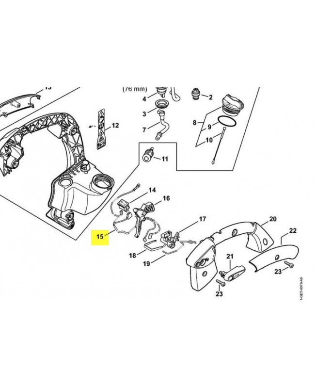 Faisceau de cables. Pièce de rechange Sithl référence 4241-440-3000