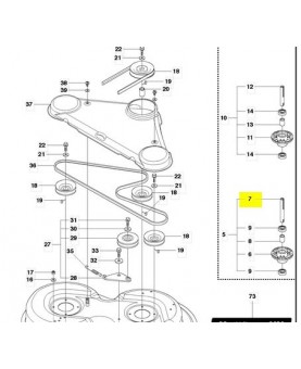 Axe. Pièce de rechange Husqvarna référence 535428701