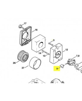 Bouton tournant. Pièce de rechange Sithl / Vicking référence 4203-182-9501