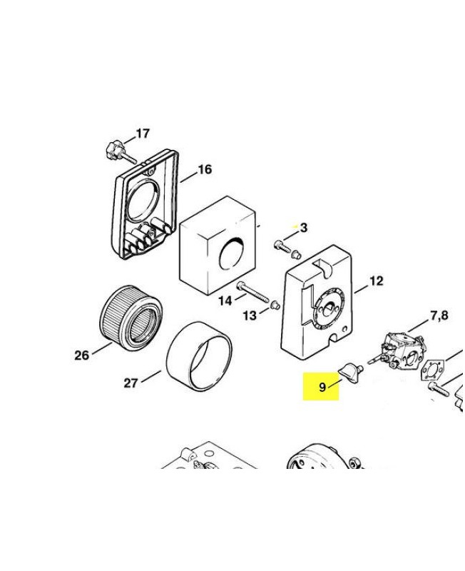 Bouton tournant. Pièce de rechange Sithl / Vicking référence 4203-182-9501