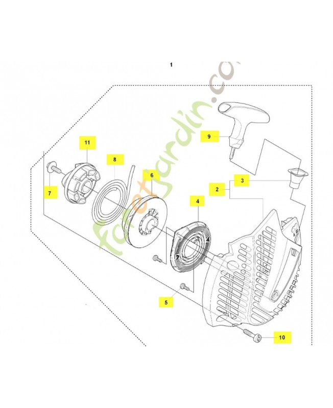 Lanceur husqvarna ref. 516020706 Remplace la référence 516020702 ; 516020704