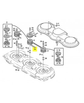 Courroie crantee. Pièce de rechange Sithl / Vicking référence 6155-764-0910