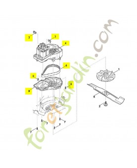 Moteur stihl.viking ref. 6338-600-0203 Remplace référence 6338-600-0200 et 6338-600-0201.