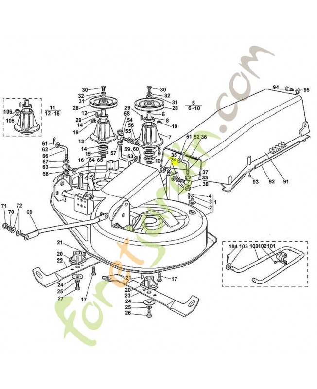 Rondelle 6125-708-9330 adaptable stihl