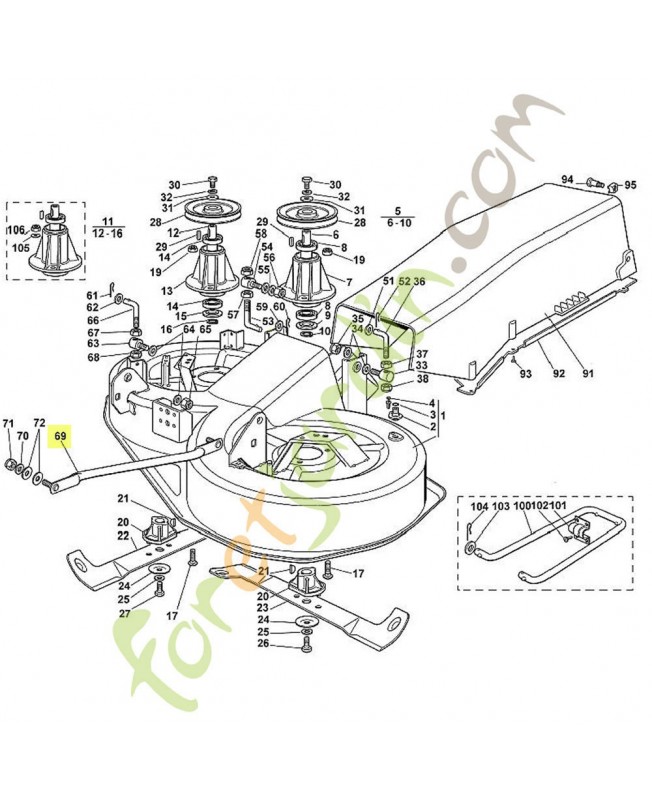 Support 6125-700-6830 adaptable stihl