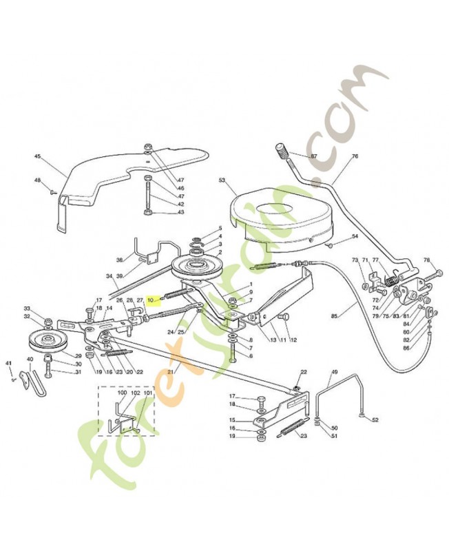 Ressort 6125-764-1600 adaptable stihl