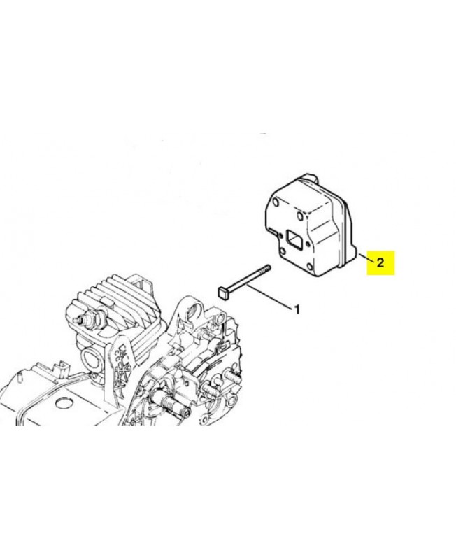 Silencieux ms 1123-140-0610. Pièce détachée Stihl / Vicking
