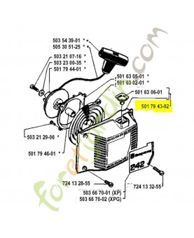 Carter lanceur. Pièce de rechange Husqvarna  501794302