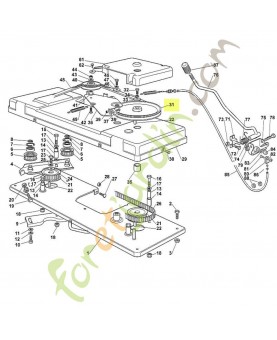 Poulie 6151-700-2530 adaptable stihl 