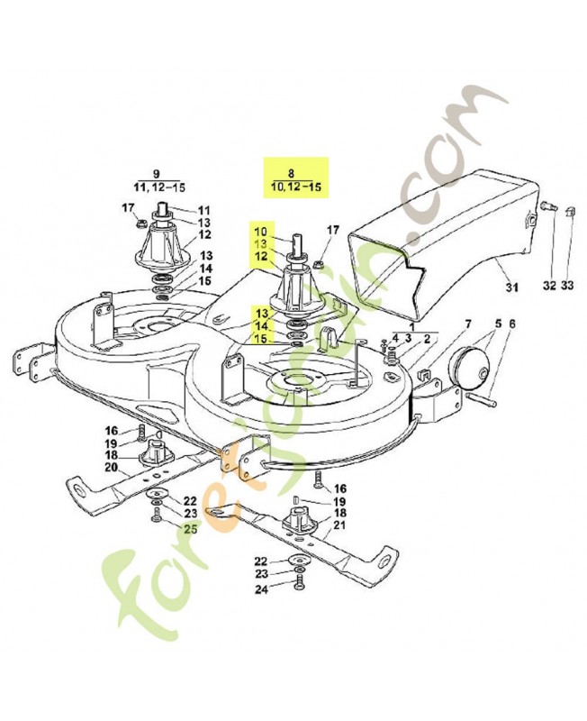 Arbre gauche 6151-700-3500 adaptable 3822072001