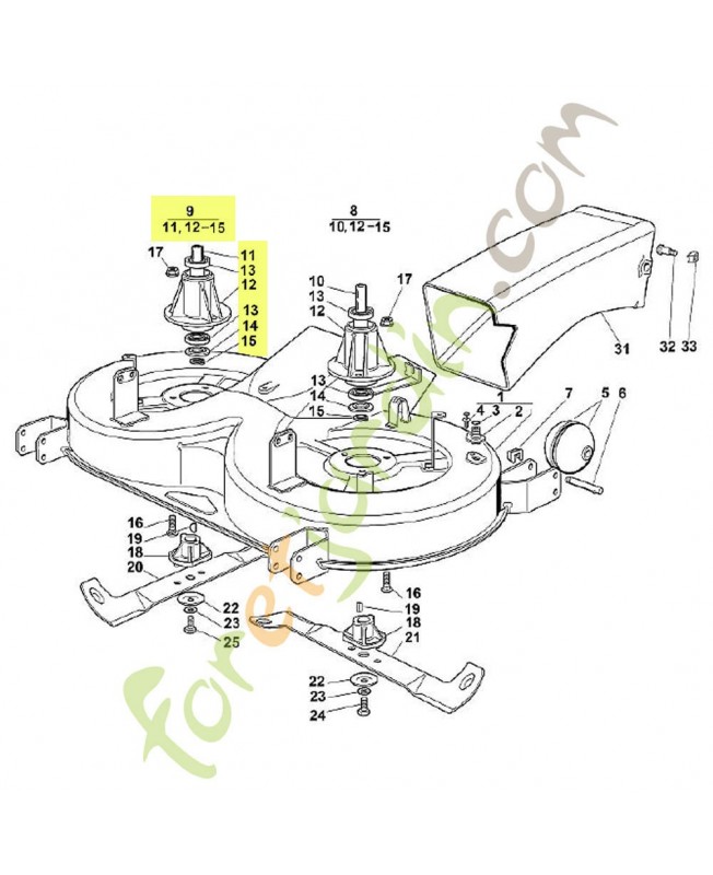 Arbre droit 6151-700-3505 adaptable stihl 3822072012